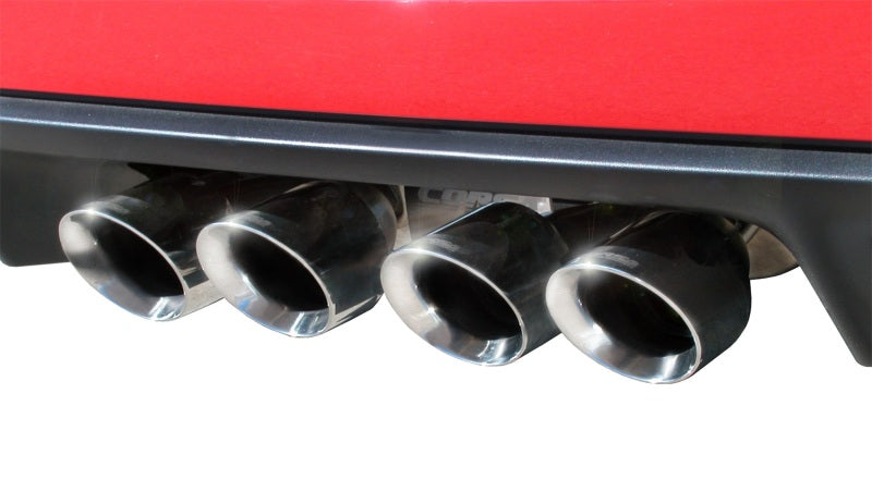 Corsa Performance 05-08 Chevrolet Corvette C6 6.0L V8 Polished Xtreme Axle-Back Exhaust (view 2)