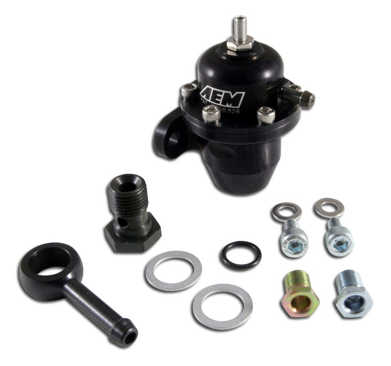 AEM Electronics Fuel Pressure Regulator Black Honda Acura (view 1)