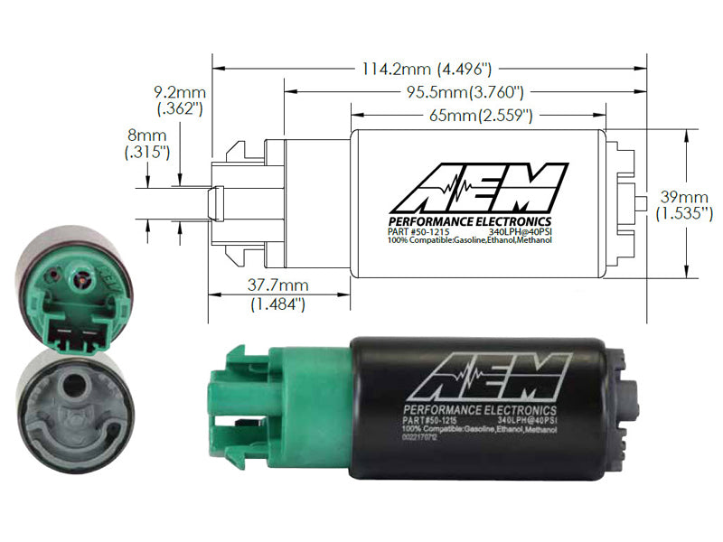 AEM Electronics E-85 Compatible High Flow In-Tank Fuel Pump (view 4)