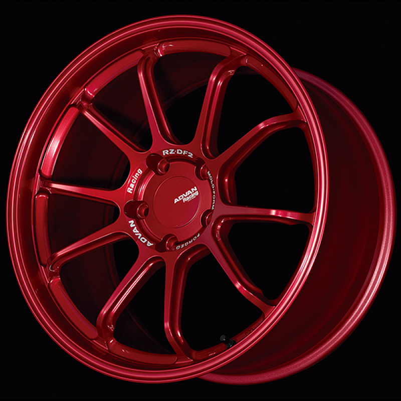 Advan RZ-DF2 for Porsche 20x9.0 / +56 Offset / 5x130 / 71.6mm Bore / Racing Candy Red YAF0I56TCR