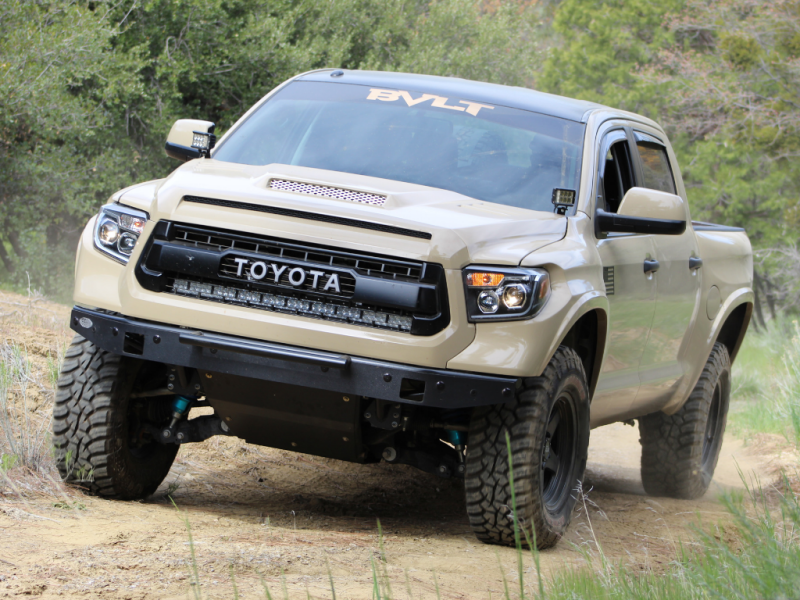 Cali Raised LED Cali Raised 14-21 Toyota Tundra 42 Hidden Grille Curved Led Light Bar Brackets Kit - No One Light B CR3143