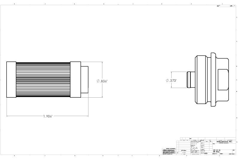 Aeromotive 40 Micron Element for 3/8 NPT Filters (view 17)