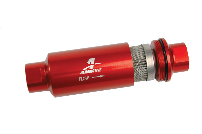Aeromotive 100 Micron, ORB-10 Red Fuel Filter (view 1)