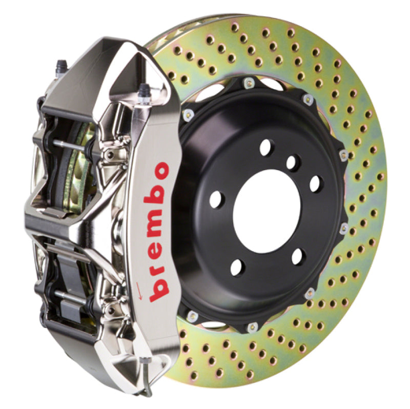 Brembo 12-20 GS350/GS350 F-Sport Exc AWD Fr GTR BBK 6Pis Billet 380x32 2pc Rotor Drilled-Nickel 1M1.9042AR
