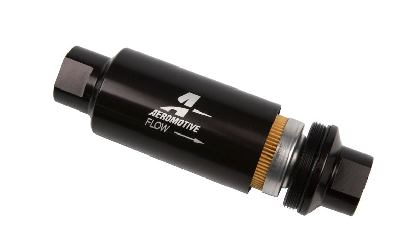 Aeromotive 10 Micron, ORB-10 Black Fuel Filter (view 1)
