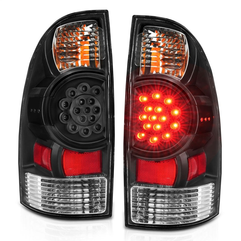 Anzo 2005-2015 Toyota Tacoma LED Taillights Black (view 4)