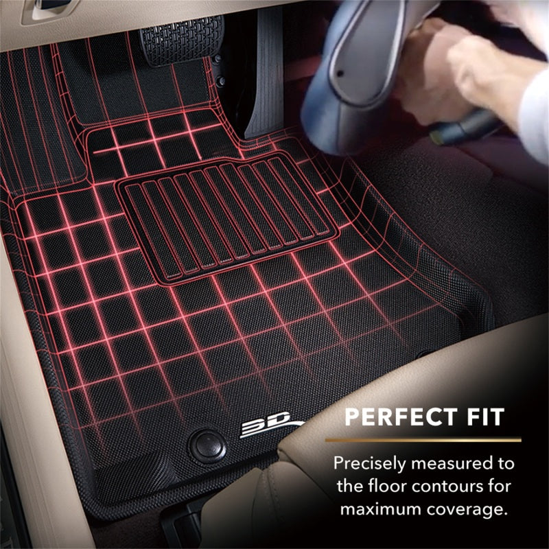 3D MAXpider 2007-2015 Audi Q7 Kagu 3rd Row Floormats - Black L1AD02631509