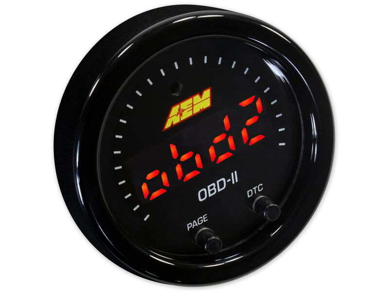 AEM Electronics X-Series OBDII Digital Datastream Gauge Black Bezel & Black Face plate (view 12)