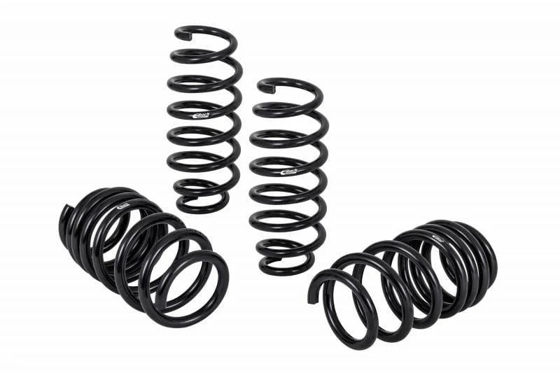 Eibach Pro-Kit Lowering Springs for 2018-2023 Tesla Model 3 AWD — angled set of 4 black springs