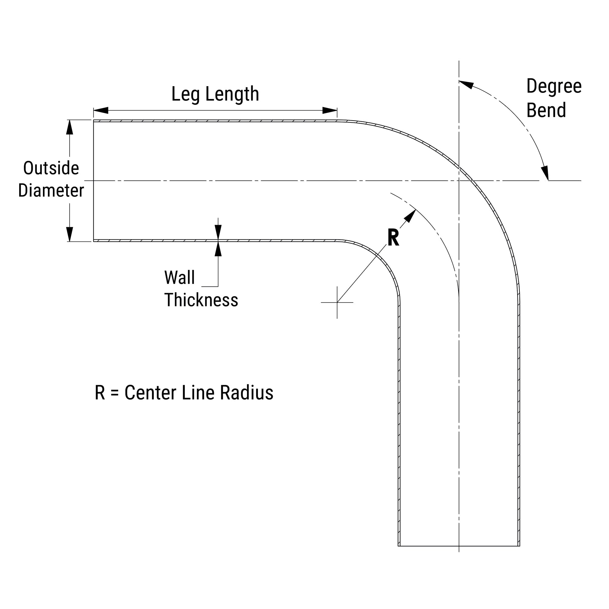 HPS Performance Products HPS 4" OD 110 Degree Bend 6061 Aluminum Elbow Pipe Tubing 16 Gauge w/ 5 1/2" CLR (view 2)