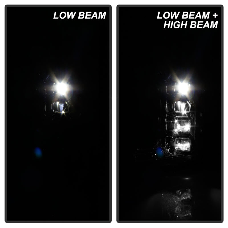 Spyder Ford F-250/F-350/F450 17-18 Full LED Headlights Black PRO-YD-FS17HALAP-SEQ-C 5087447