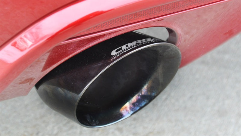 Corsa Performance 2015 Ford Mustang GT 5.0 3" Cat Back Exhaust, Black Dual 4.5" Tip (view 2)