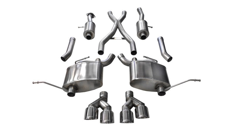 Corsa Performance 14-16 Jeep Grand Cherokee Summit Edition Polished 2.5in Dual Rear Exit (view 1)