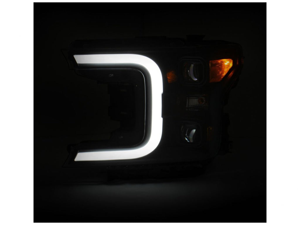 Anzo Ford F-150 18-19 Projector Plank Style Switchback H.L. Black Amber