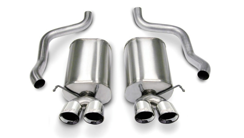 Corsa Performance Polished Sport Axle-Back Exhaust 05-08 Chevrolet Corvette C6 6.0L V8 (view 1)