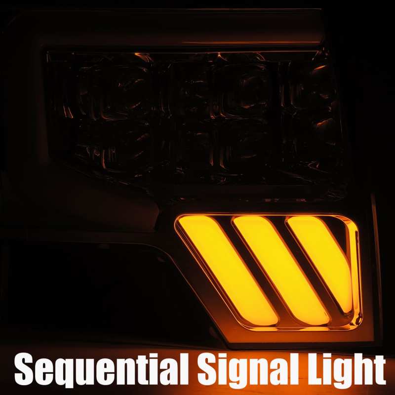 AlphaRex 09-14 Ford F-150 NOVA LED Proj Headlights Plank Style Matte Black w/Activ Light/Seq Signal 880192 *Discontinued