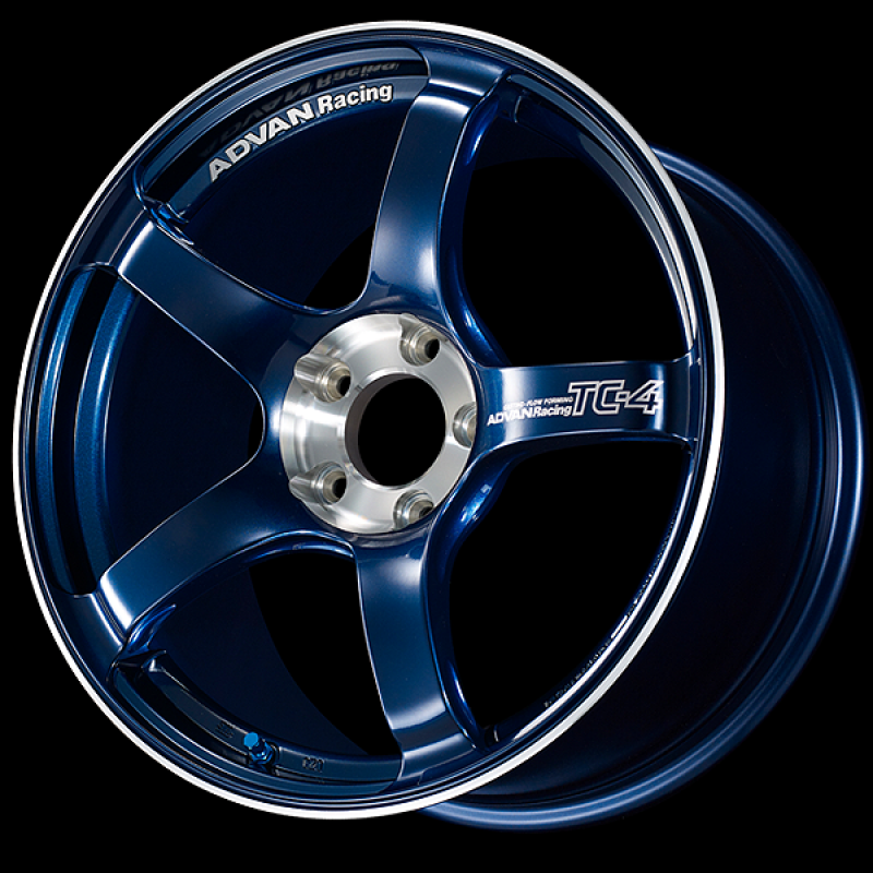Advan TC-4 SE 18x9.5 / +45 Offset / 5x100 / 63mm Bore / Racing Indigo Blue and Diamond Cut YADS8J45DEF