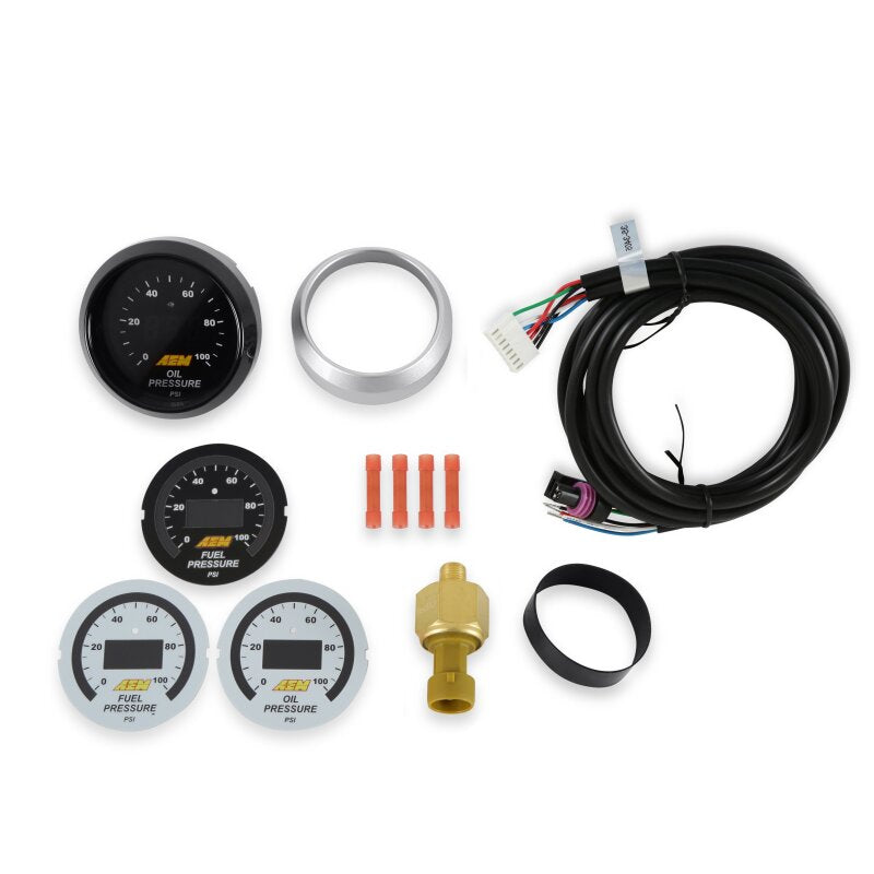 AEM Electronics 52mm Digital Oil Pressure Gauge 0-100 PSI (view 4)