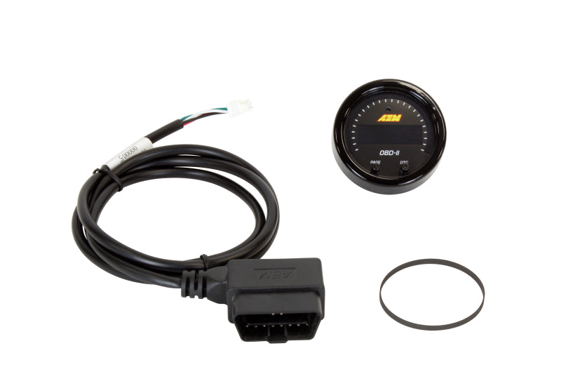 AEM Electronics X-Series OBDII Digital Datastream Gauge Black Bezel & Black Face plate (view 1)