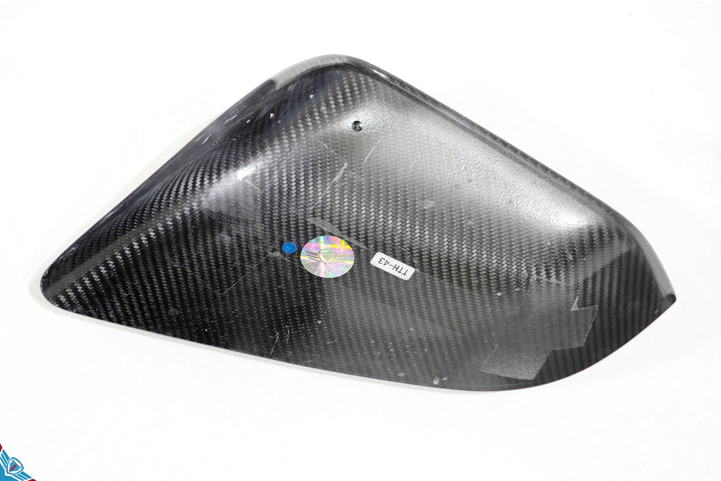 2016-2026 Tesla Model X OEM Design Dry Carbon Fiber Mirror Cover Overlays | FYBR Aerodynamics