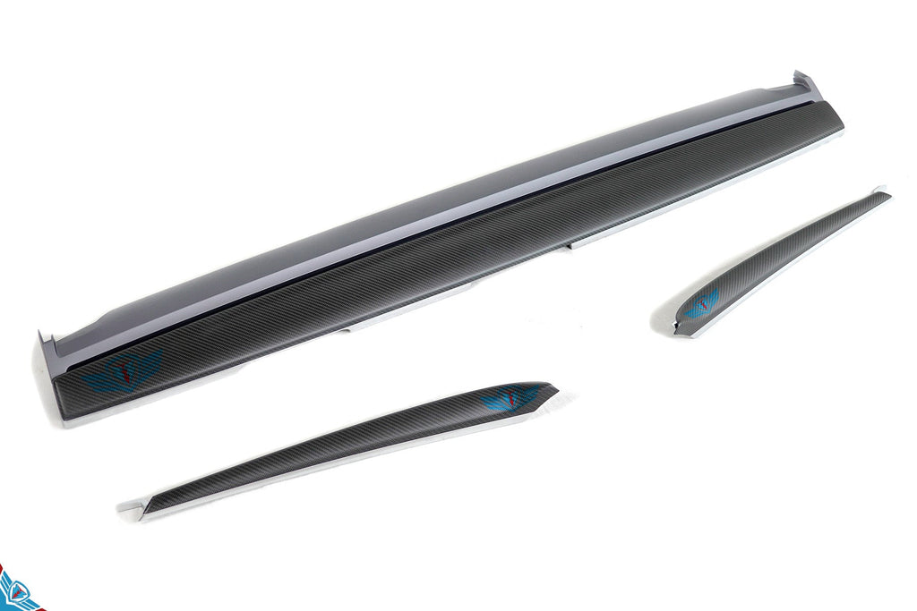 2017-2023 Tesla Model 3 & Model Y (1st-Gen) Matte Carbon Fiber Dashboard & Front Door Trim Replacement Kit | FYBR Aerodynamics
