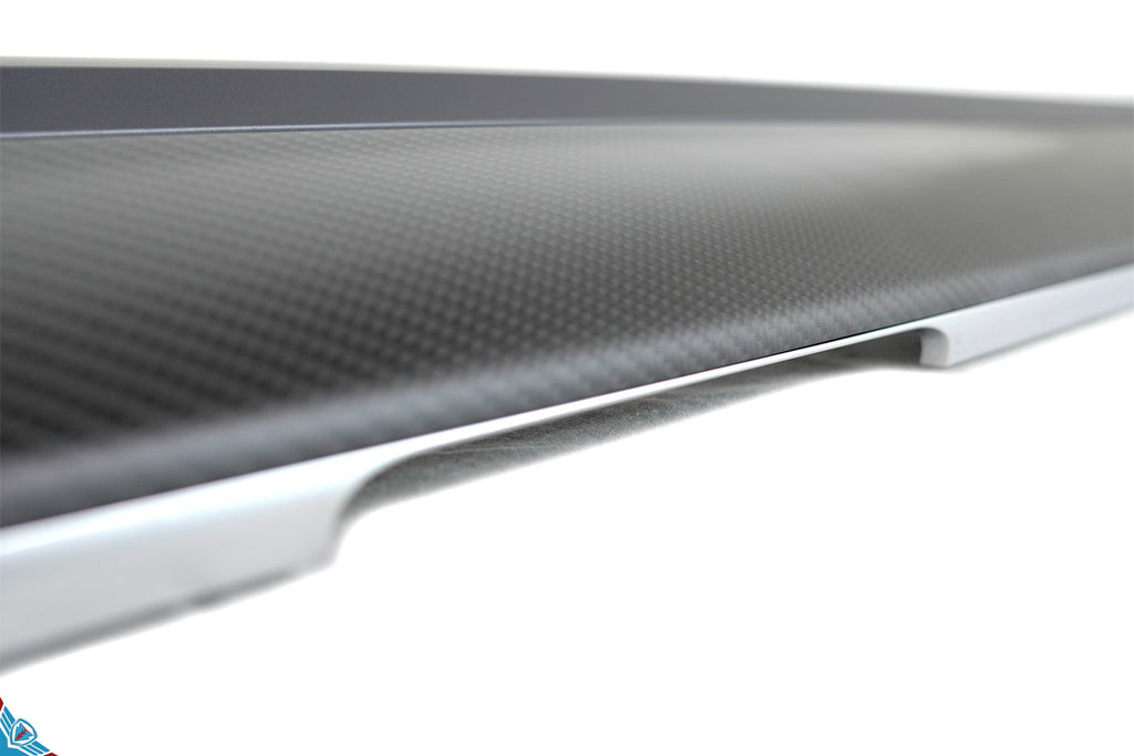 2017-2023 Tesla Model 3 & Model Y (1st-Gen) Matte Carbon Fiber Dashboard & Front Door Trim Replacement Kit | FYBR Aerodynamics