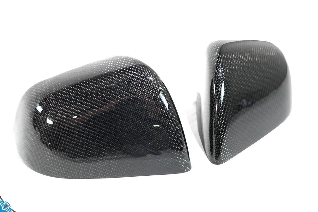 2020-2026 Tesla Model Y (1st-Gen) OEM Replacement Style Carbon Fiber Mirror Covers | FYBR Aerodynamics