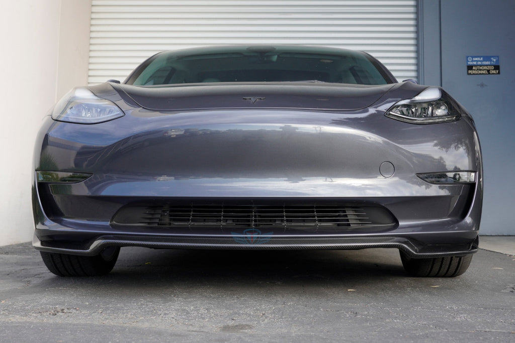 2017-2023 Tesla Model 3 (MK1) ATS Style Carbon Fiber Front Lip | FYBR Aerodynamics