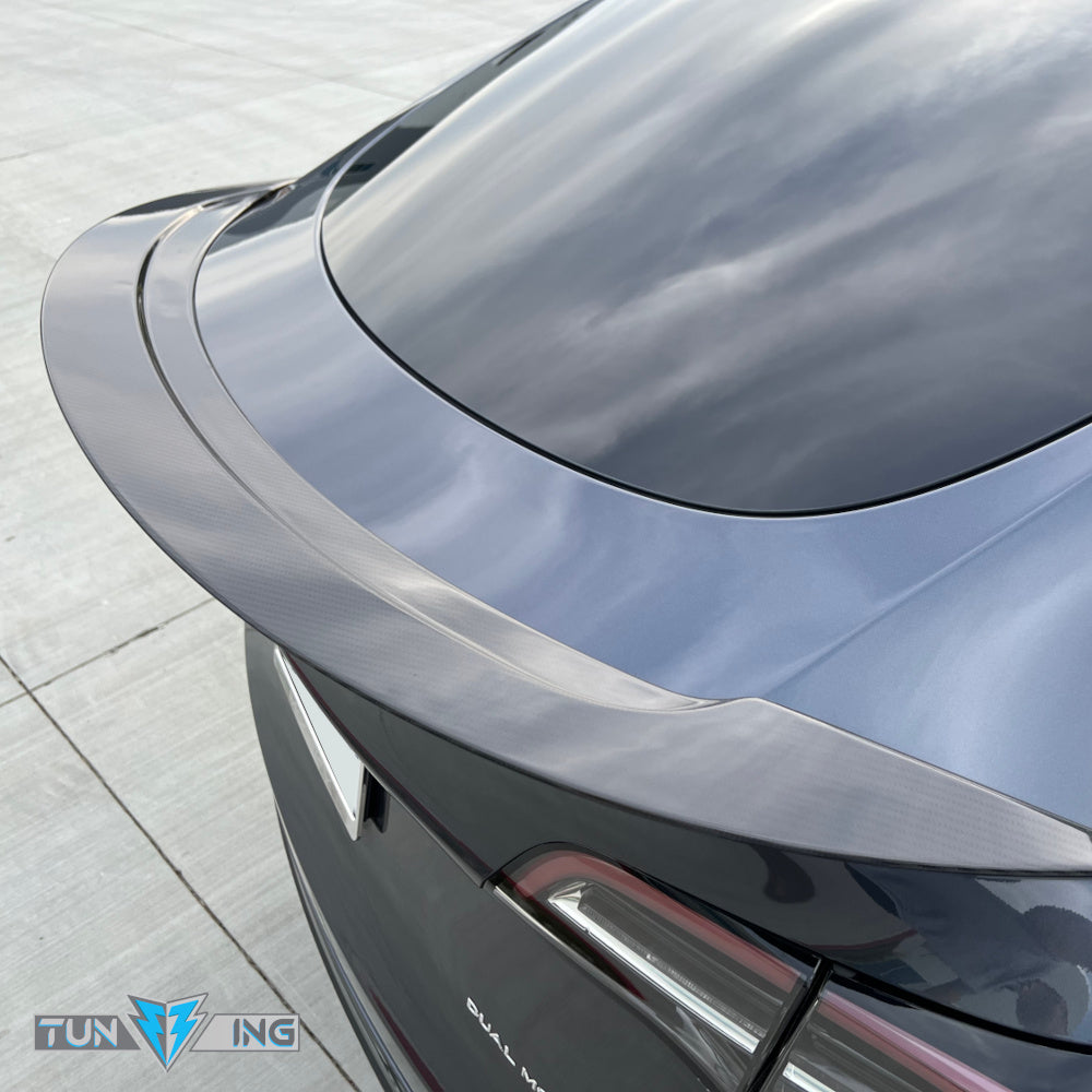 2020-2025 Tesla Model Y (1st-Gen) AGX Style Dry Carbon Fiber Trunk Spoiler | FYBR Aerodynamics