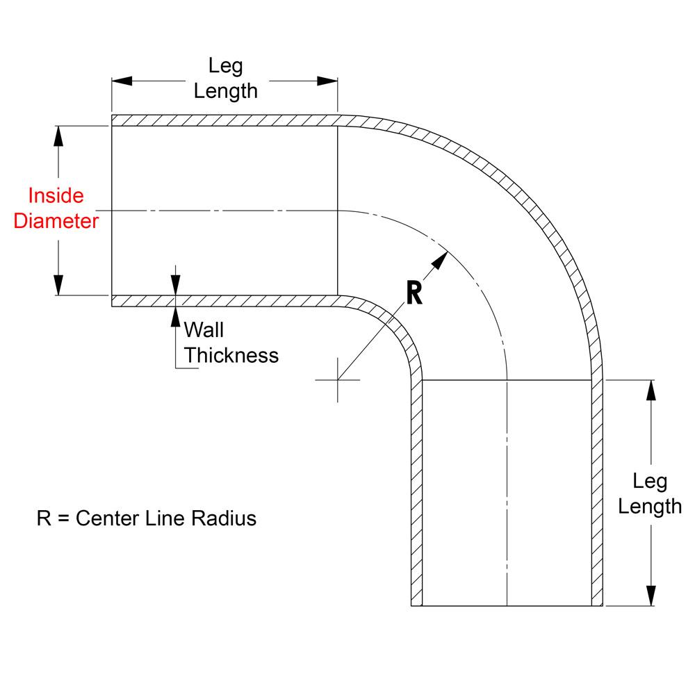 HPS Performance Products HPS 1-1/8" ID, Silicone 90 Degree Elbow Coupler Hose, High Temp 4-ply Reinforced (view 2)