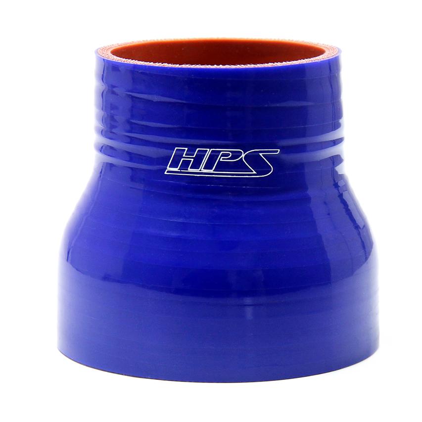 HPS 3/8" - 1/2" ID, 4" Length, Silicone Straight Reducer Coupler Hose, High Temp 4-ply Reinforced, 9.5mm - 13mm ID, Blue (view 2)