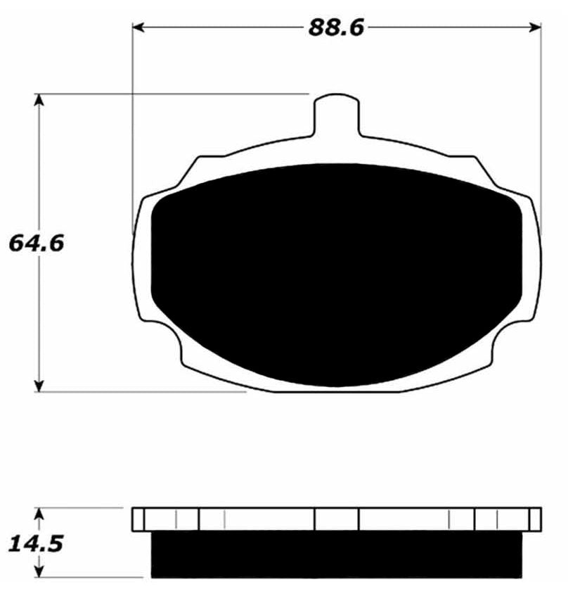 Porterfield Brake Pads for 1973 MG MGB