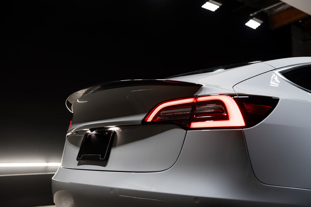 2017-2023 Tesla Model 3 (1st Gen) PF Style Dry Carbon Fiber Trunk Spoiler | FYBR Aerodynamics