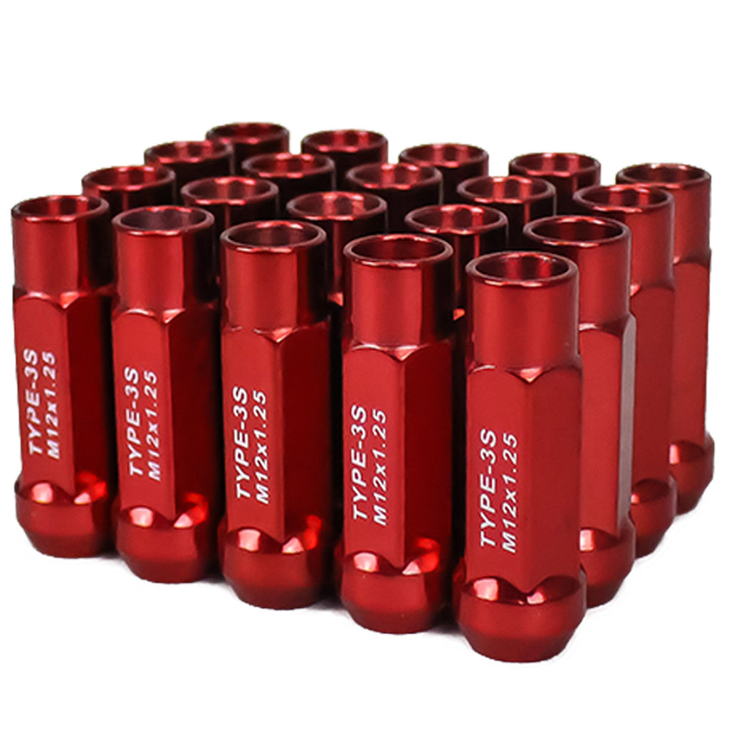 Godspeed New Type 3-X 55mm Steel Open End Lug Nuts 20 pcs. Set M12 X 1.25 (view 15)