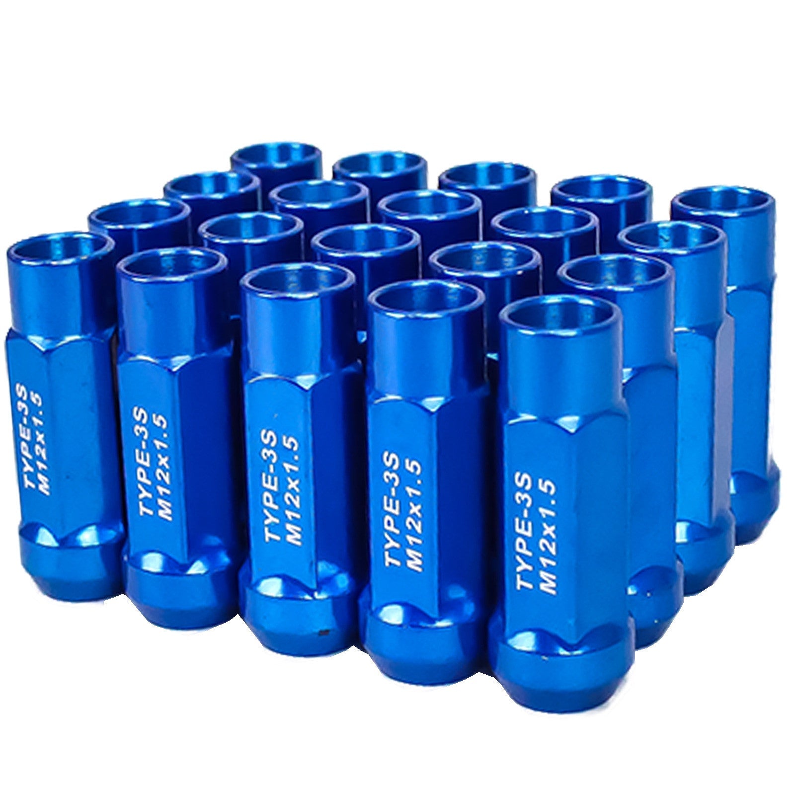 Godspeed New Type 3-X 55mm Steel Open End Lug Nuts 20 pcs. Set M12 X 1.5 (view 6)