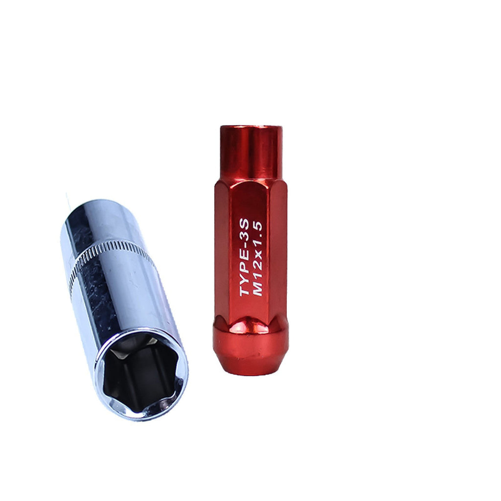 Godspeed New Type 3-X 55mm Steel Open End Lug Nuts 20 pcs. Set M12 X 1.5 (view 15)