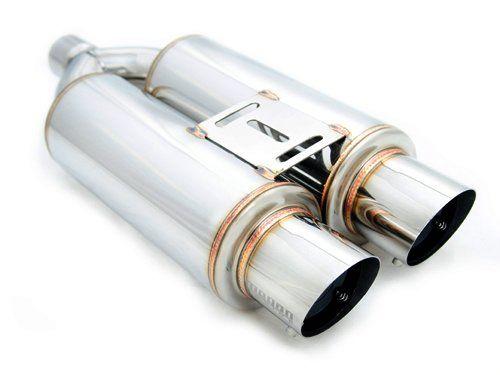 Megan Racing Dual 3.5" Exhaust Tips with Silencers for Universal Vehicles - MR-MU-MDF (view 1)