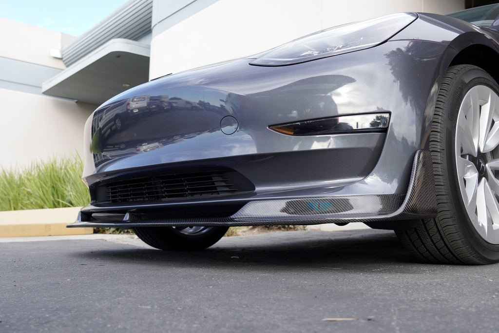2017-2023 Tesla Model 3 (MK1) VSX Style Carbon Fiber Front Lip | FYBR Aerodynamics