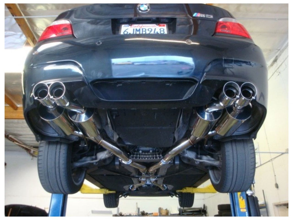 Megan Racing Axle Back Exhaust System for 2006-2010 BMW M5 Base - Burnt Rolled Tips (view 3)
