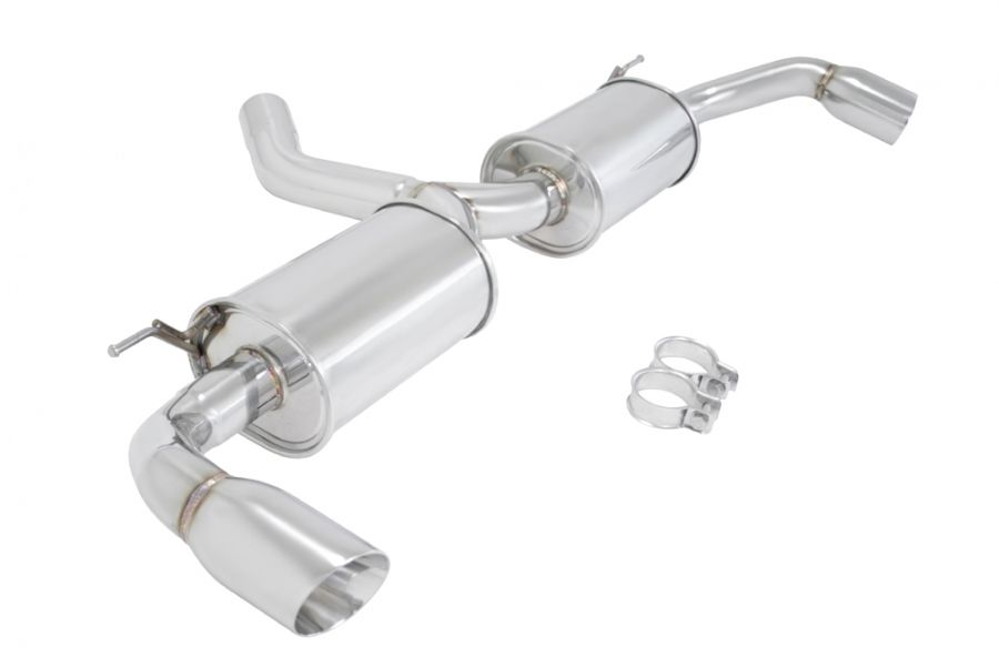 Megan Racing Supremo Exhaust System Axle Back for BMW X5 E70 2007-2013 Dual Stainless Rolled Tips MR-ABE-BE70-SRT (view 2)