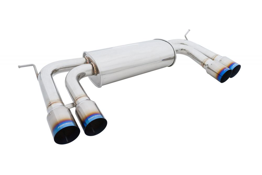Megan Racing Axle Back Exhaust for 2010-2014 BMW X5M / X6M Blue Titanium Tips (view 2)