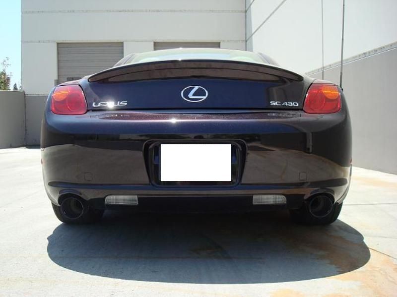 Megan Racing Axle-Back Exhaust for Lexus SC430 2002-2010 Dual 4" Burnt Tips Stainless Steel (view 3)