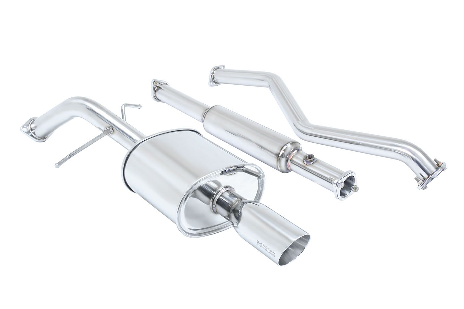 Megan Racing Cat-Back Exhaust System for 2002-2006 Mitsubishi Lancer - Stainless Rolled Tips (view 1)
