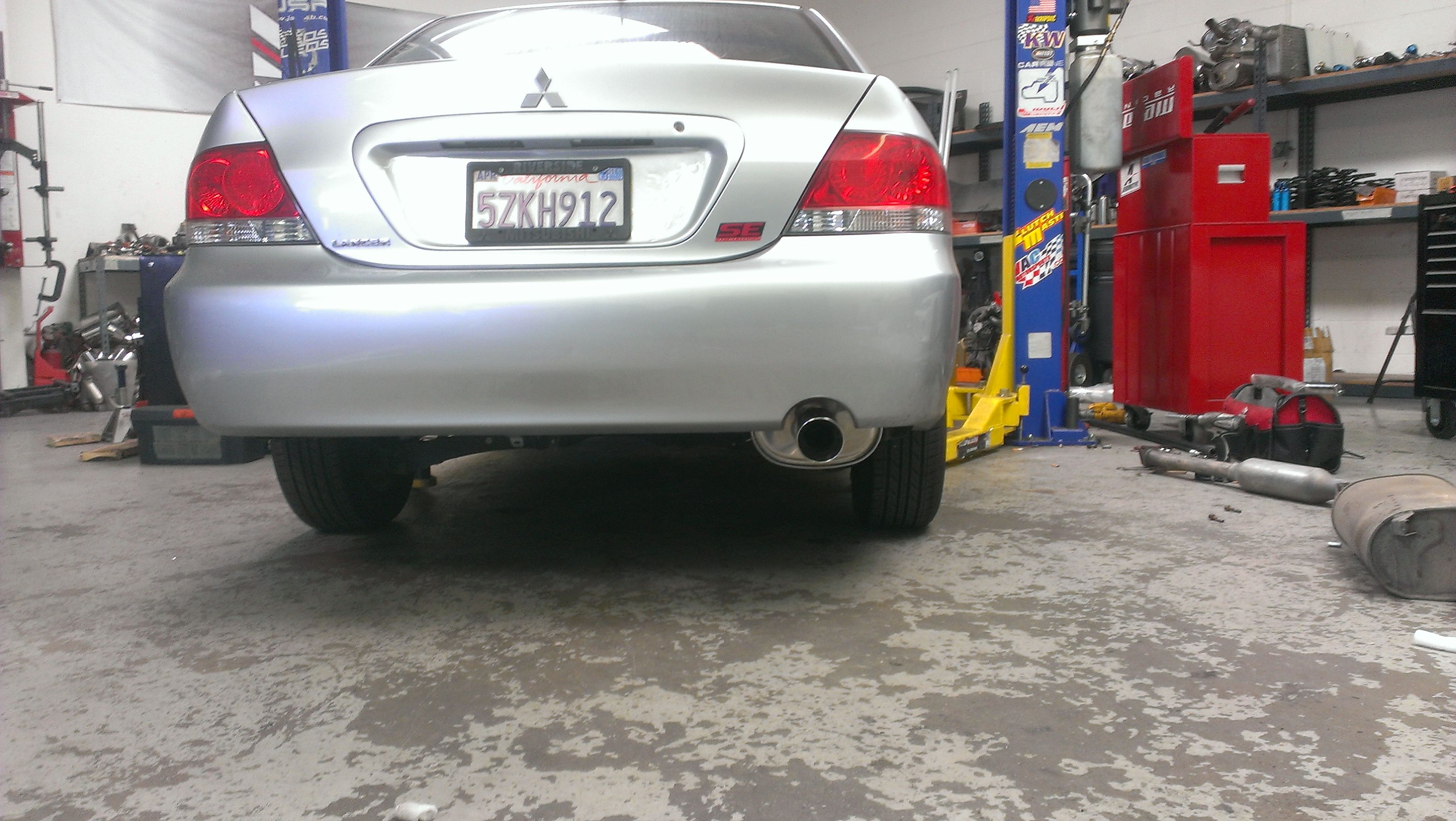 Megan Racing Cat-Back Exhaust System for 2002-2006 Mitsubishi Lancer - Stainless Rolled Tips (view 6)
