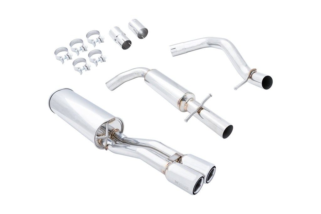 Megan Racing Cat-Back Exhaust System Dual Tip for 2003-2005 Volkswagen Jetta - 2.5" Tubing, 2.38" ID, Dual 3" Tips MR-CBS-VWJ03 (view 2)