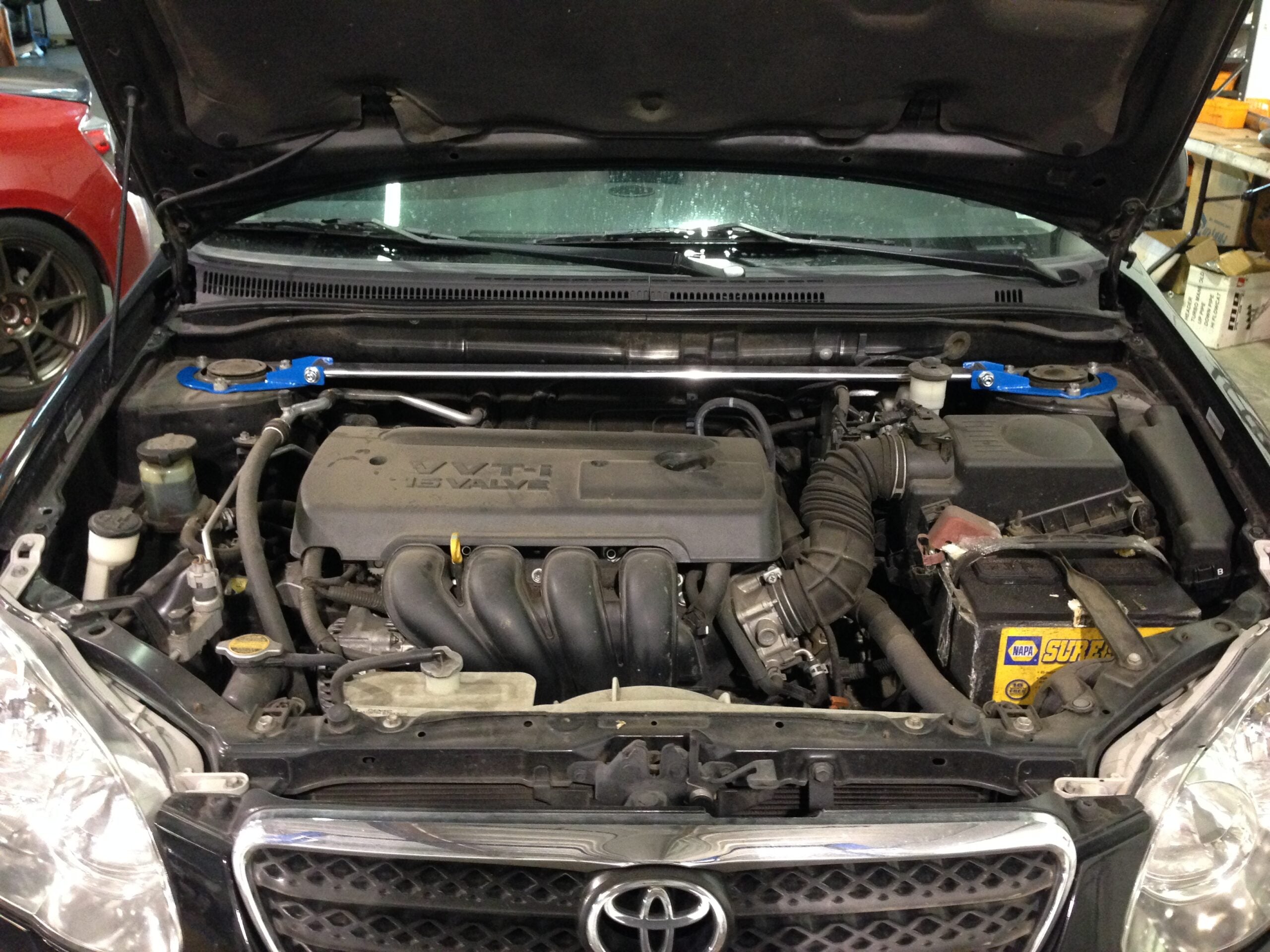 Megan Racing Strut Tower Bars Front for Toyota Corolla 03-08 Race-Spec Bar - MR-SB-TCO03FU-1P (view 3)