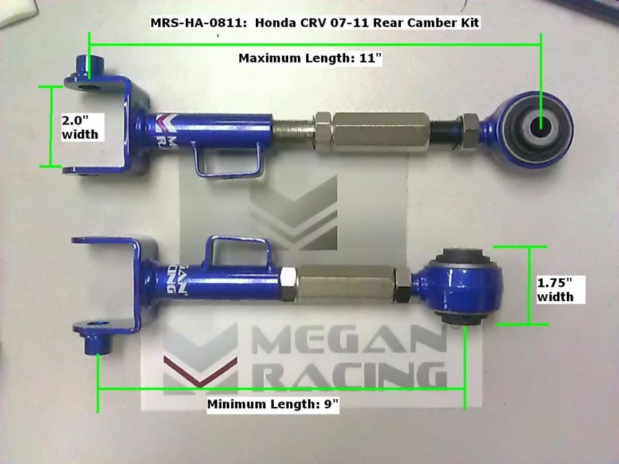 Megan Racing Rear Camber Kit for 2007-2011 Honda CR-V - Hardened Rubber 2-Piece Set MRS-HA-0811 (view 2)
