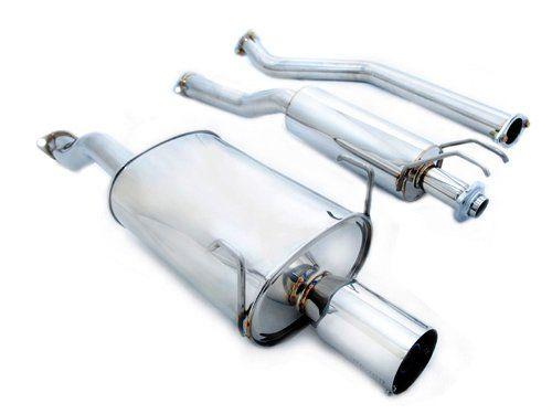 Megan Racing Cat-Back Exhaust OE RS for 2008-2014 Subaru Impreza WRX Hatchback - Titanium Alloy, Blue Tip - Various Colors (view 1)
