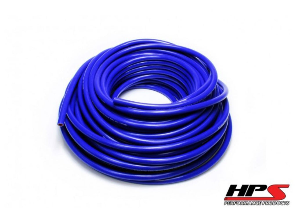 HPS High Temp 5/16"ID(8mm) Reinforced Silicone Heater Hose Blue-25 Ft Roll (view 1)