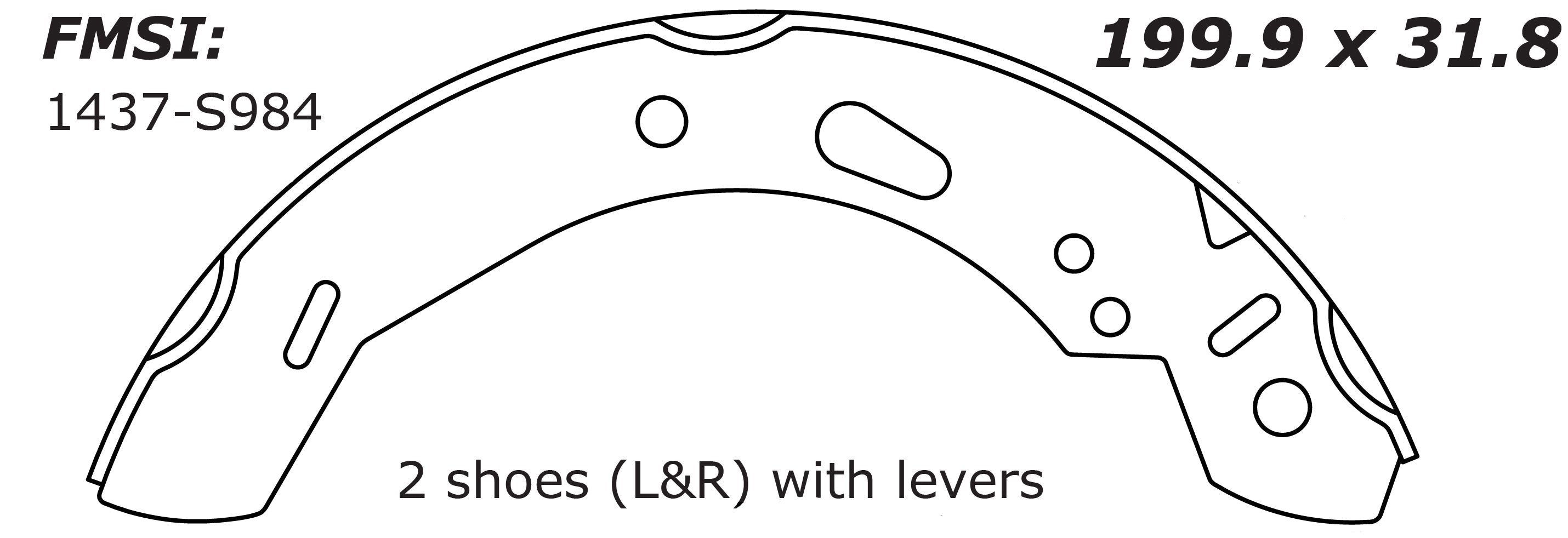 Porterfield Brake Shoes for 2019 FORD FIESTA- Rear Drum